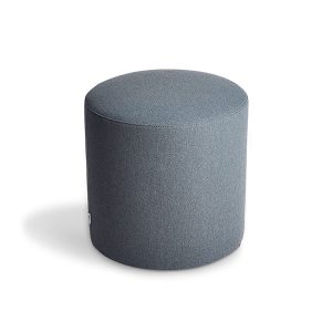 Kroff – Pouf Kastel in tessuto riciclato Raytent® col. Antracite 42×42 cm